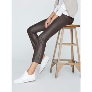 Brochu Walker Brown Juniper Cropped Faux Leather Pants Sz XS